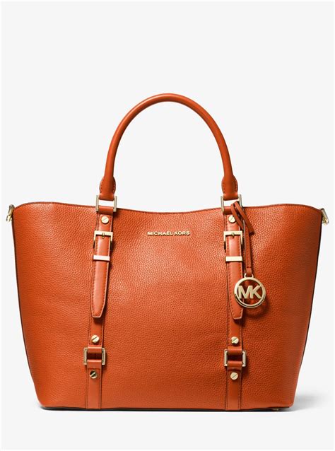 michael kors gia pebbled tote|michael kors leather tote bag.